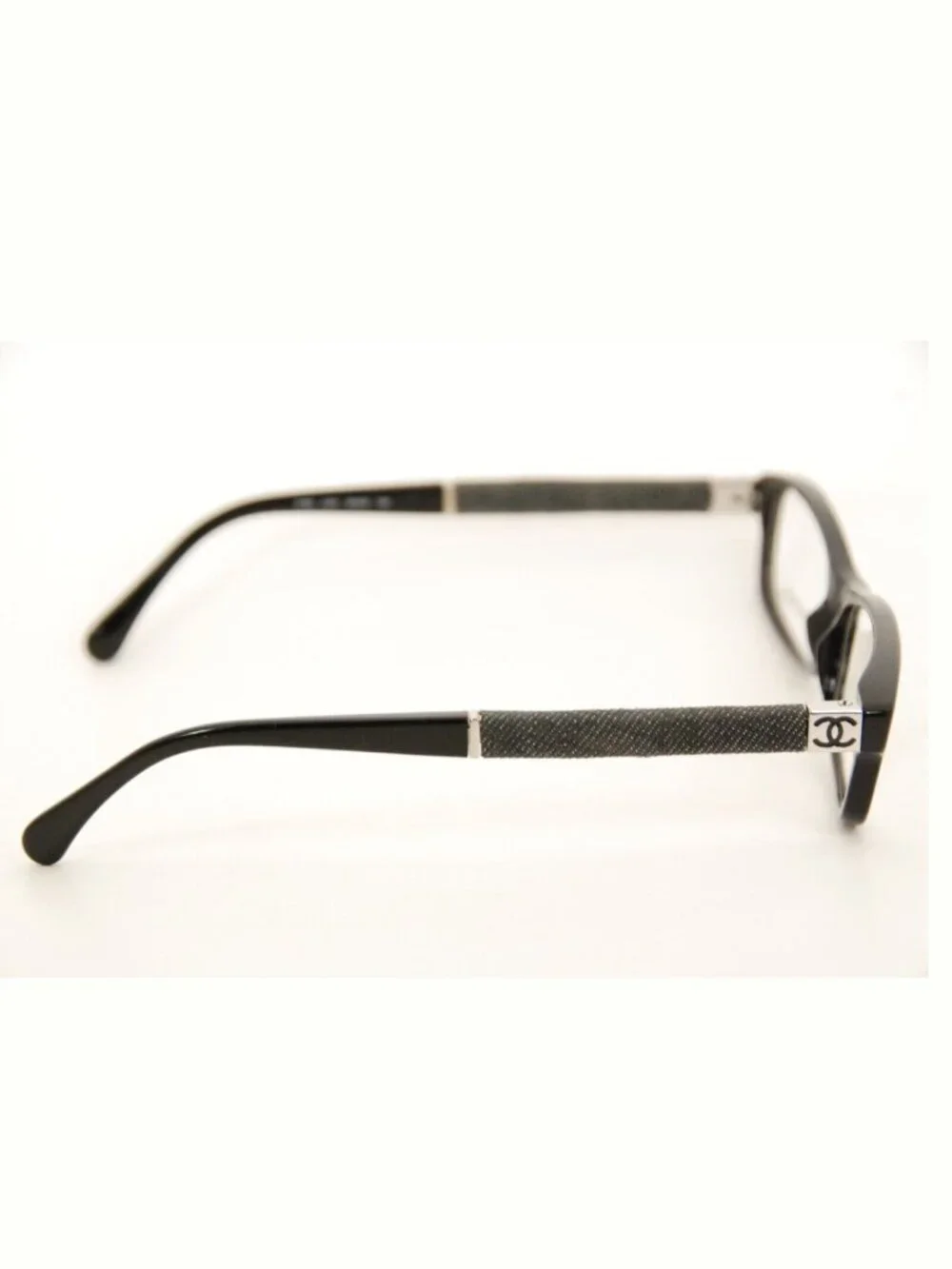 CHANEL 3193 Eyeglasses Black c.501 52mm Rectangular Frames Italy Auth